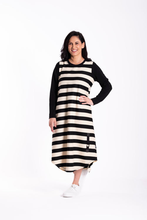 Jellicoe - SIMONE Dress - Zebra Crossing Black