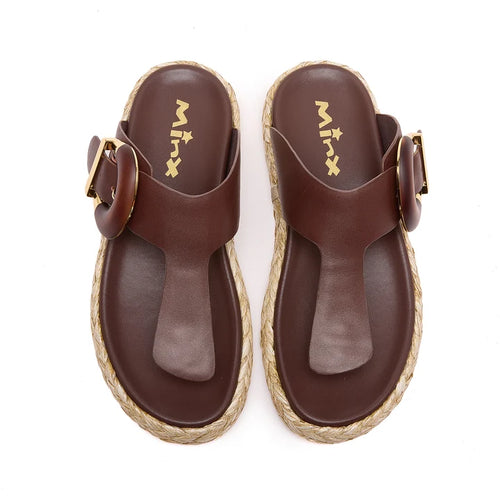 MINX - GRAZIA Jandal - Chocolate Brown
