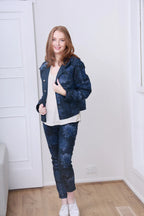 Onado - Reversible Jeans - Blue /Floral   H-101B