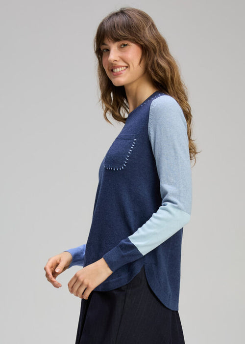 Zaket & Plover - POCKET DETAIL Jumper - Denim Blue