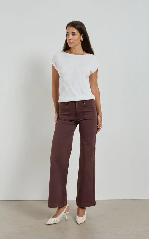 DROCOPER - INDY High Rise Wide Leg Jeans - French Roast