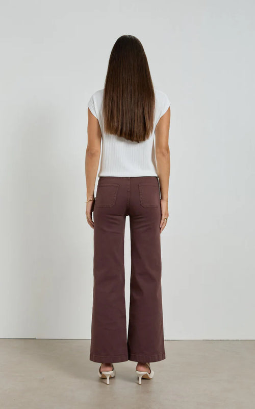 DROCOPER - INDY High Rise Wide Leg Jeans - French Roast