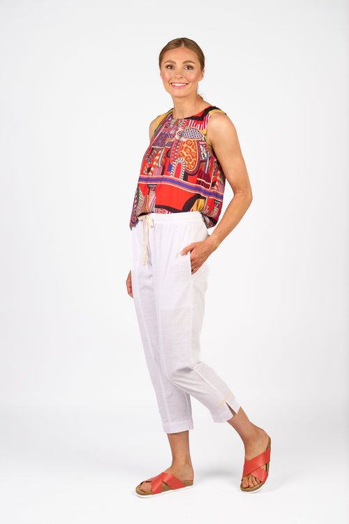 Knewe - Checker Pant White K7076