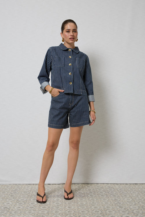 Dricoper - Zola Indigo Stripe Short