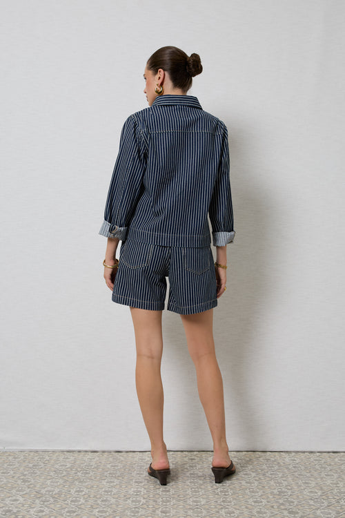 Dricoper - Zola Indigo Stripe Short