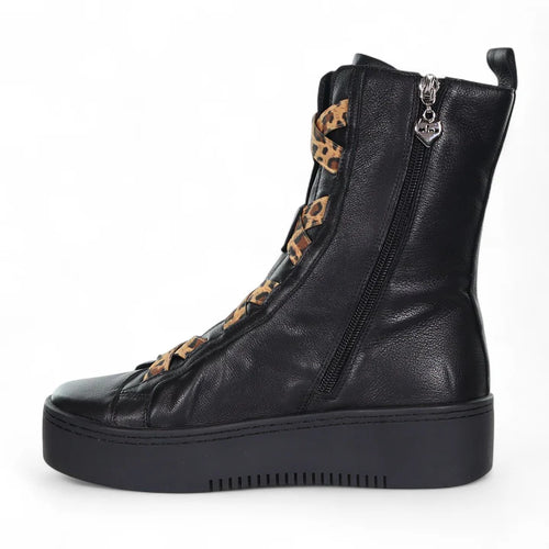 MINX - KATERINA Sneakerboot - Black Leopard