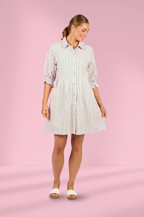 Knewe - PIPER Dress K1045 - Candy /Apple Stripe