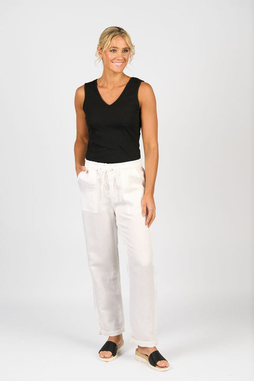 Vasalli - Slim Leg Ankle Grazer with Full Elastic Waist 5016