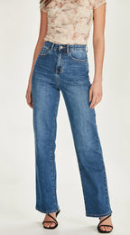 Junkfood - ANASTASIA  High-waisted Jeans - Blue