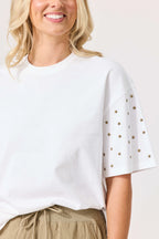 Lemon Tree - STARDOM Tee - White/Gold Star