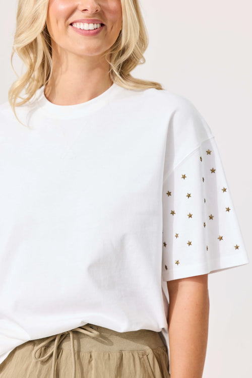 Lemon Tree - STARDOM Tee - White/Gold Star