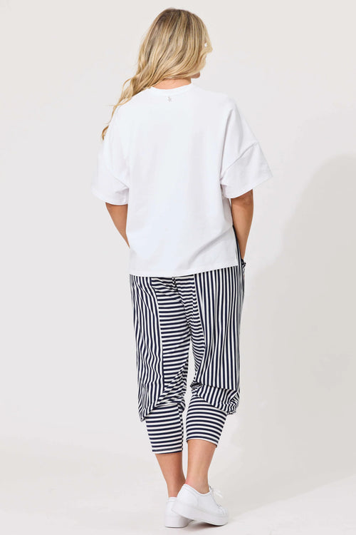 Lemon Tree - YASMIN Stripe Pants - Navy/White