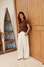 Betty Basics - Saffra Relax Leg Jean in White