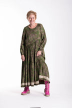 Jellicoe - ANGLED Dress 26-132 - Daisy Chain Green