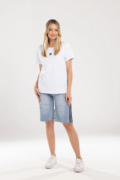 Mi Moso - DOUBLE DENIM Short - Blue Denim