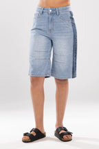 Mi Moso - DOUBLE DENIM Short - Blue Denim
