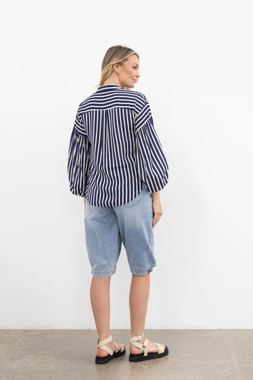 Mi Moso - BRONTE Shirt - Navy Stripe