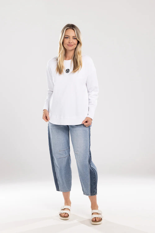 Mi Moso - Double Denim Jean - Blue Denim