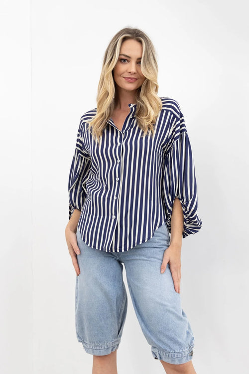 Mi Moso - BRONTE Shirt - Navy Stripe