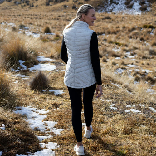 MOKE - MARY CLAIRE Puffer Vest Jacket - Silver