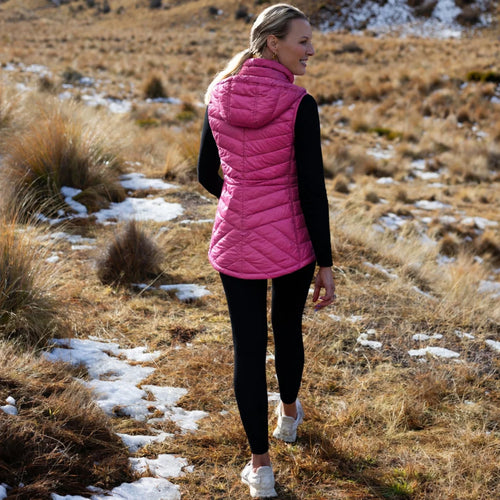 MOKE - MARY CLAIRE Puffer Vest Jacket - Rose Violet