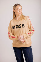 Moss - Bee Logo Sweatshirt in Camel