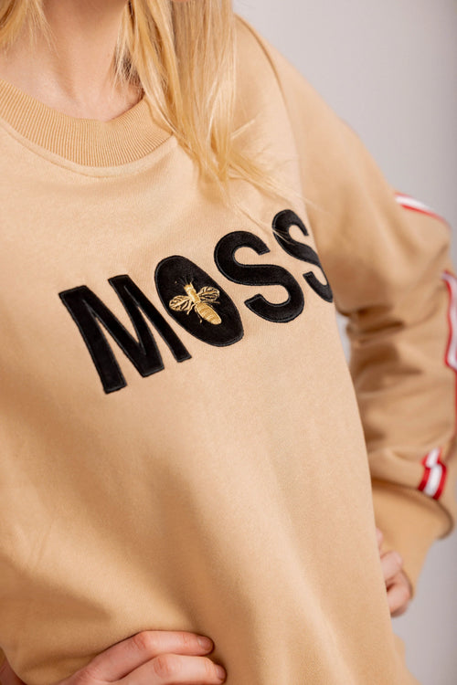 Moss - Bee Logo Sweatshirt in Camel