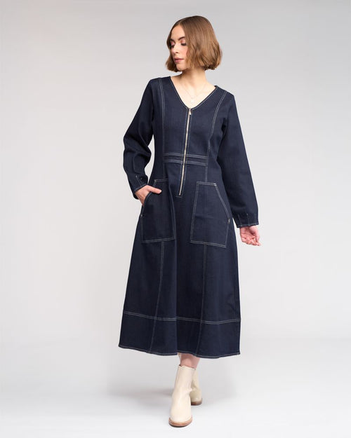 Knewe - PHOENIX Long Dress - Ink Denim
