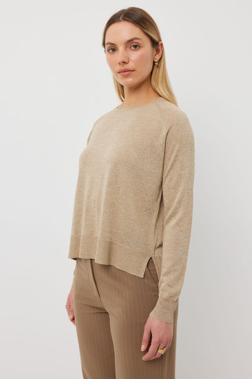 Tuesday - Drew Jumper in Gold Lurex
