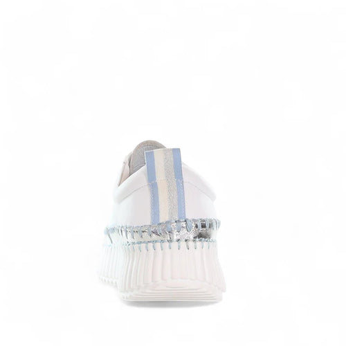 MINX - PEARLZIE STRIPE Sneaker - White/Blue Metallic