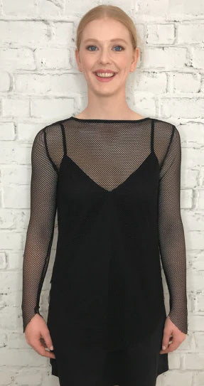 MINX C-REED Fishnet Top - Black
