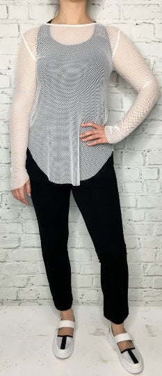 MINX - C-REED Fishnet Top - White