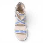 MINX - PLAZA WOVEN Sandal - Sky Blue Raffia