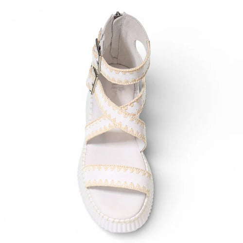 MINX - PLAZA WOVEN Sandal - White Raffia