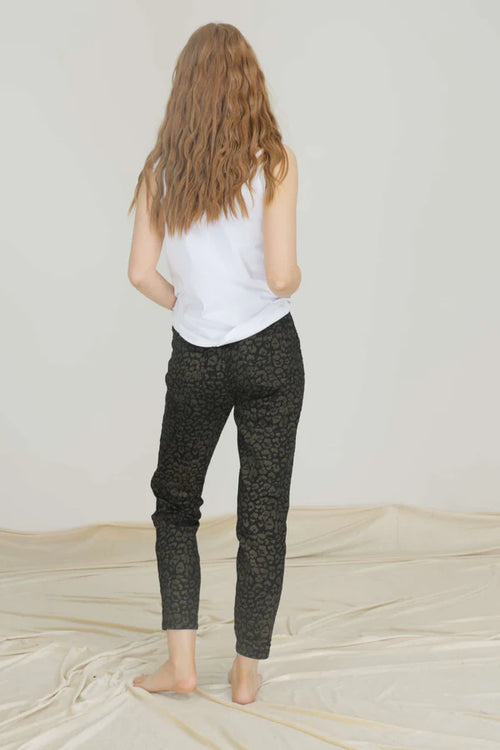 Onado - Reversible Jeans - Black/Animal Print QX02
