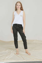 Onado - Reversible Jeans - Black/Animal Print QX02