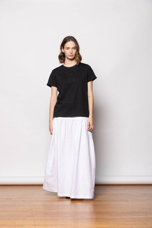 Dressed - Bow T-Shirt in Black