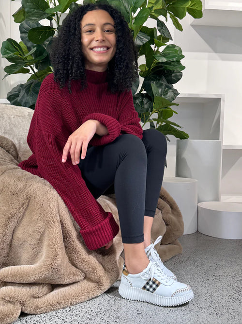 MINX - RIZZ Sneaker - White/Burberry Tan