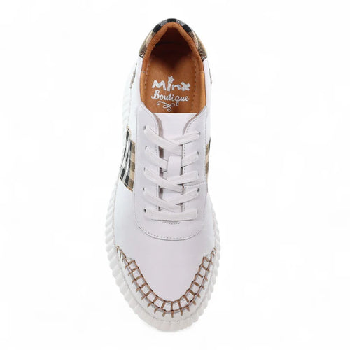 MINX - RIZZ Sneaker - White/Burberry Tan
