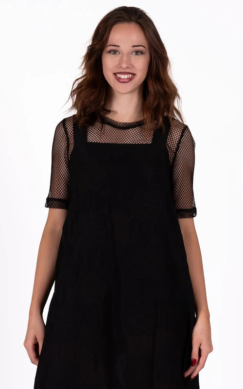 Deeanne Hobbs - NOVA Grid Mesh Top - Black Mesh 26-49