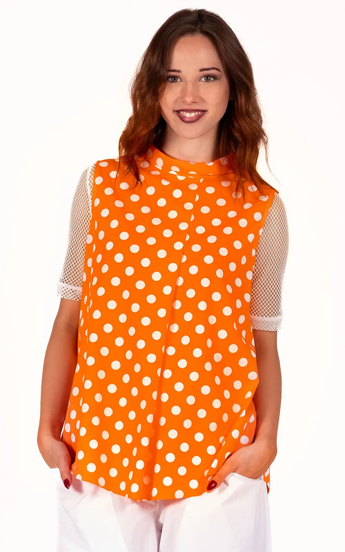 Deeanne Hobbs - NOVA Grid Mesh Top - White 26-50