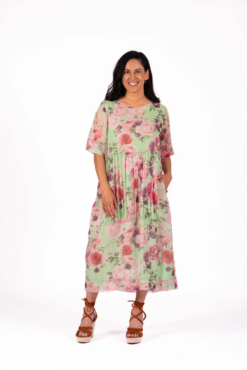 Jellicoe - JORDAN Dress - Watercolour Rose S26-50