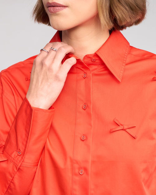 Knewe - BOW Shirt - Lava Orange