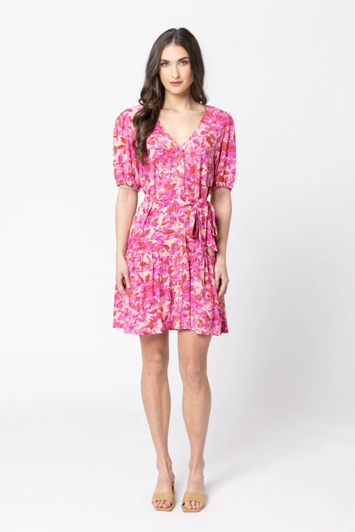 Seeking Lola Louisiana Mid Sleeve Mini Dress - Pink Delight