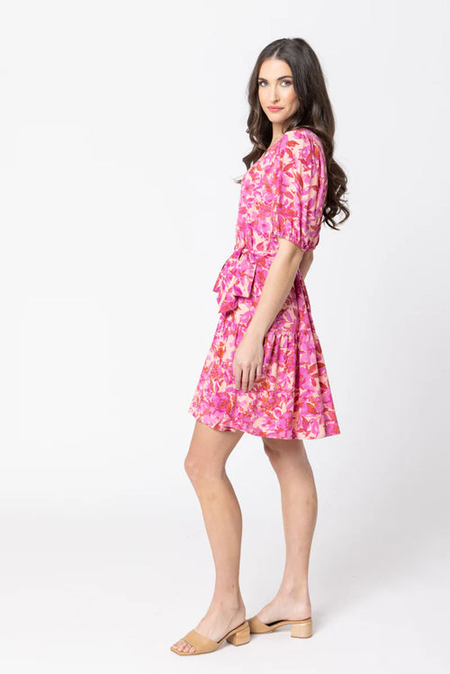 Seeking Lola Louisiana Mid Sleeve Mini Dress - Pink Delight