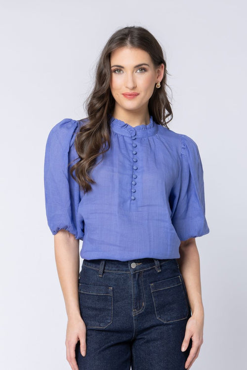 Leila + Luca - NINA Blouse - Royal