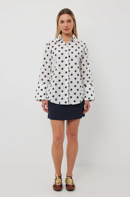 TUESDAY - Mark Shirt | White Polka