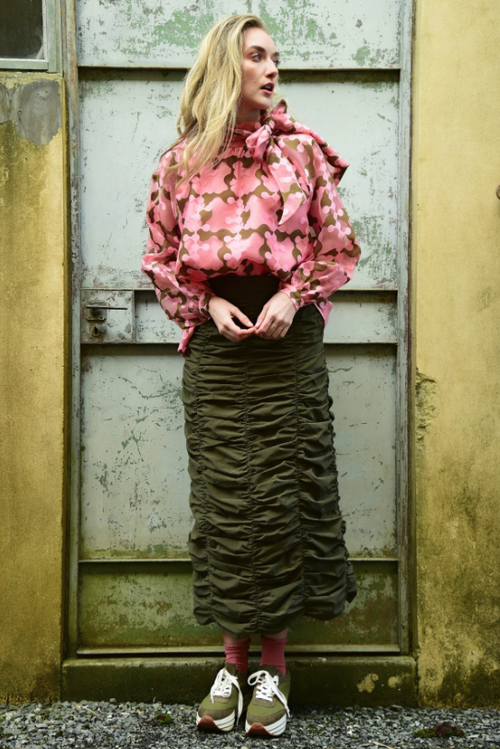 Coop - SUGAR RUCHE Khaki Skirt