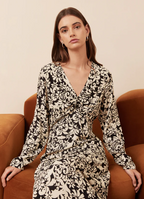 ESMAEE - SONGBIRD Black/White Midi Dress