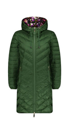 Moke - ARNIE Reversible Coat - Green/Purple Fleur